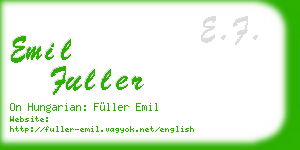 emil fuller business card