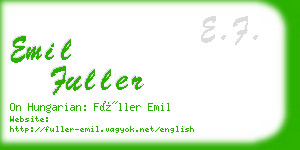 emil fuller business card